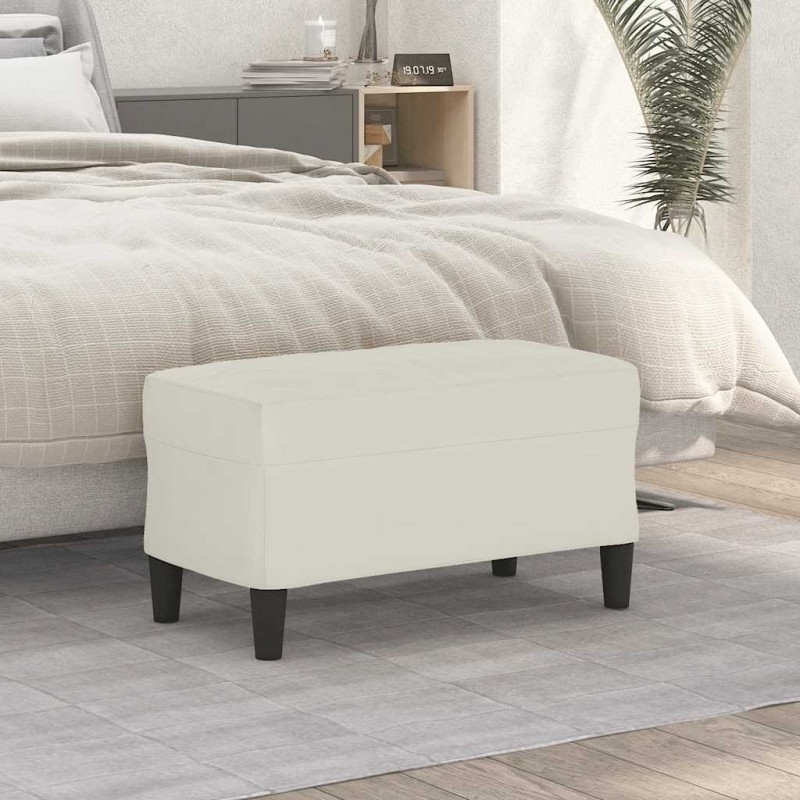 Banc Crème 70x35x41 cm Velours 556916556916