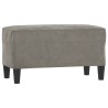 Banc Gris clair 70x35x41 cm Velours 556918556918