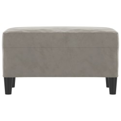 Banc Gris clair 70x35x41 cm Velours 556918556918