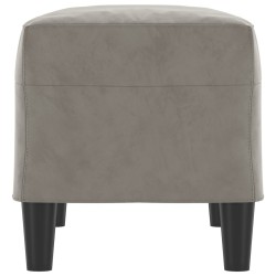 Banc Gris clair 70x35x41 cm Velours 556918556918