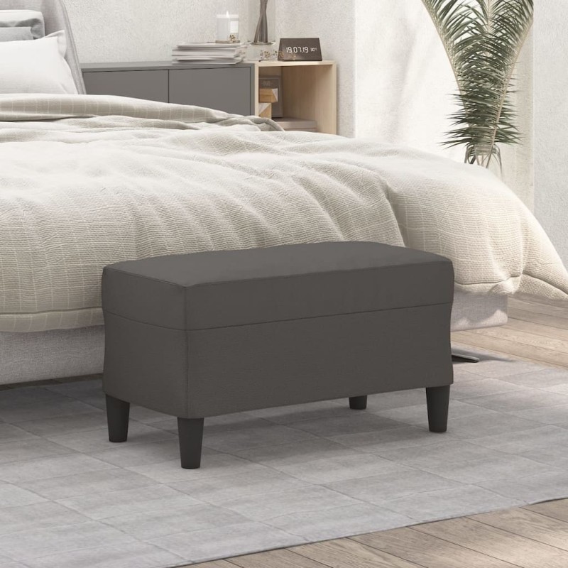 Banc Gris 70x35x41 cm Similicuir 556922556922