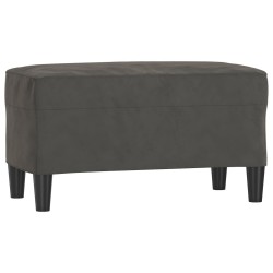 Banc Gris foncé 70x35x41 cm Velours 556925556925