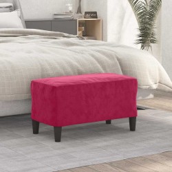 Banc Rouge bordeaux 70x35x41 cm Velours 556937556937