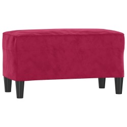 Banc Rouge bordeaux 70x35x41 cm Velours 556937556937