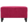 Banc Rouge bordeaux 70x35x41 cm Velours 556937556937