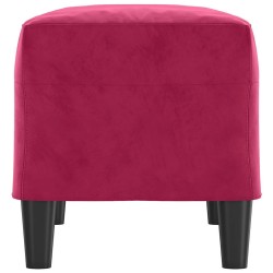 Banc Rouge bordeaux 70x35x41 cm Velours 556937556937