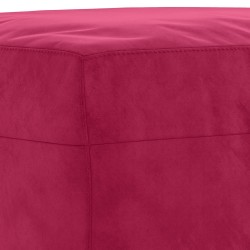 Banc Rouge bordeaux 70x35x41 cm Velours 556937556937