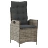 Ensemble de bistro 3 pcs avec coussins gris résine tressée 556944556944