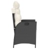 Ensemble de bistro 3 pcs avec coussins noir résine tressée 556947556947