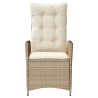 Ensemble de bistro 3 pcs avec coussins beige résine tressée 556949556949