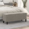 Banc Gris clair 100x35x41 cm Velours 556950556950