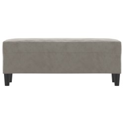 Banc Gris clair 100x35x41 cm Velours 556950556950