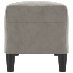 Banc Gris clair 100x35x41 cm Velours 556950556950