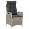 Ensemble de bistro 3 pcs et coussins gris clair résine tressée 556951556951