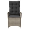 Ensemble de bistro 3 pcs et coussins gris clair résine tressée 556951556951