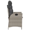 Ensemble de bistro 3 pcs et coussins gris clair résine tressée 556951556951