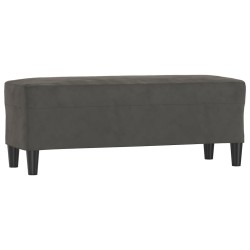 Banc Gris foncé 100x35x41 cm Velours 556959556959
