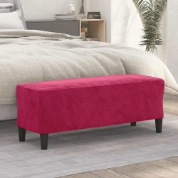 Banc Rouge bordeaux 100x35x41 cm Velours 556962556962