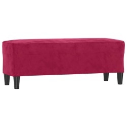 Banc Rouge bordeaux 100x35x41 cm Velours 556962556962