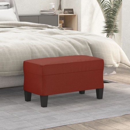 Banc Rouge bordeaux 70x35x41 cm Similicuir 556999556999
