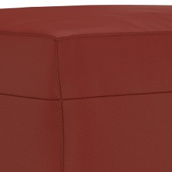 Banc Rouge bordeaux 70x35x41 cm Similicuir 556999556999