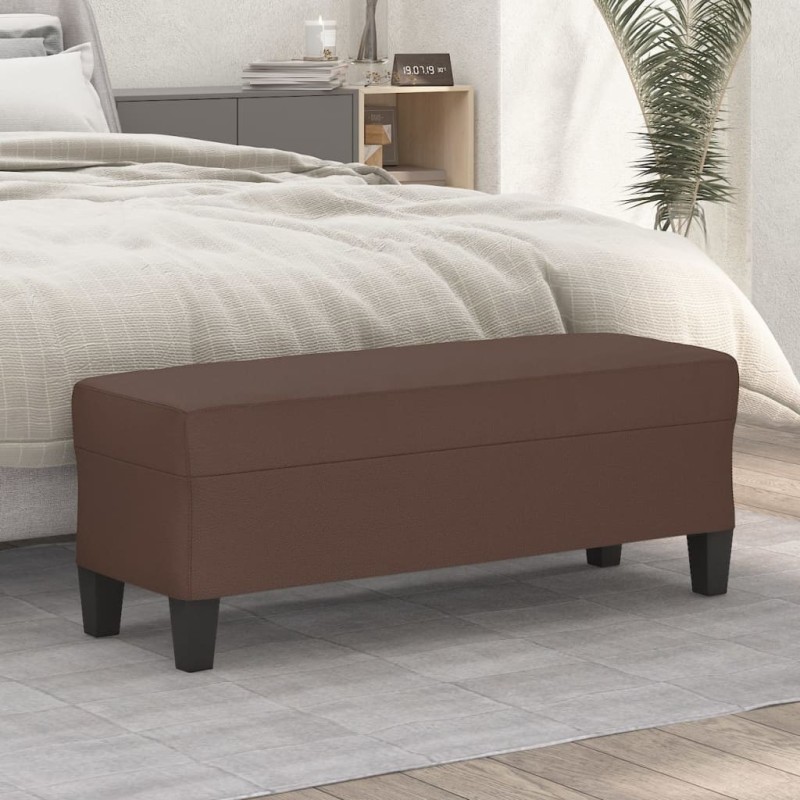 Banc Marron 100x35x41 cm Similicuir 557003557003