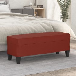 Banc Rouge bordeaux 100x35x41 cm Similicuir 557005557005