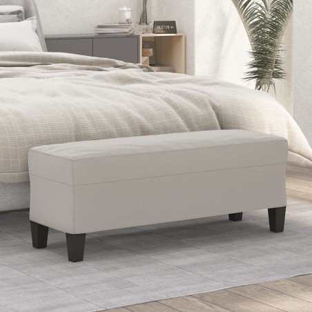 Banc Gris clair 100x35x41 cm Tissu microfibre 557007557007