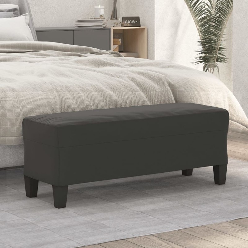 Banc Gris foncé 100x35x41 cm Tissu microfibre 557009557009