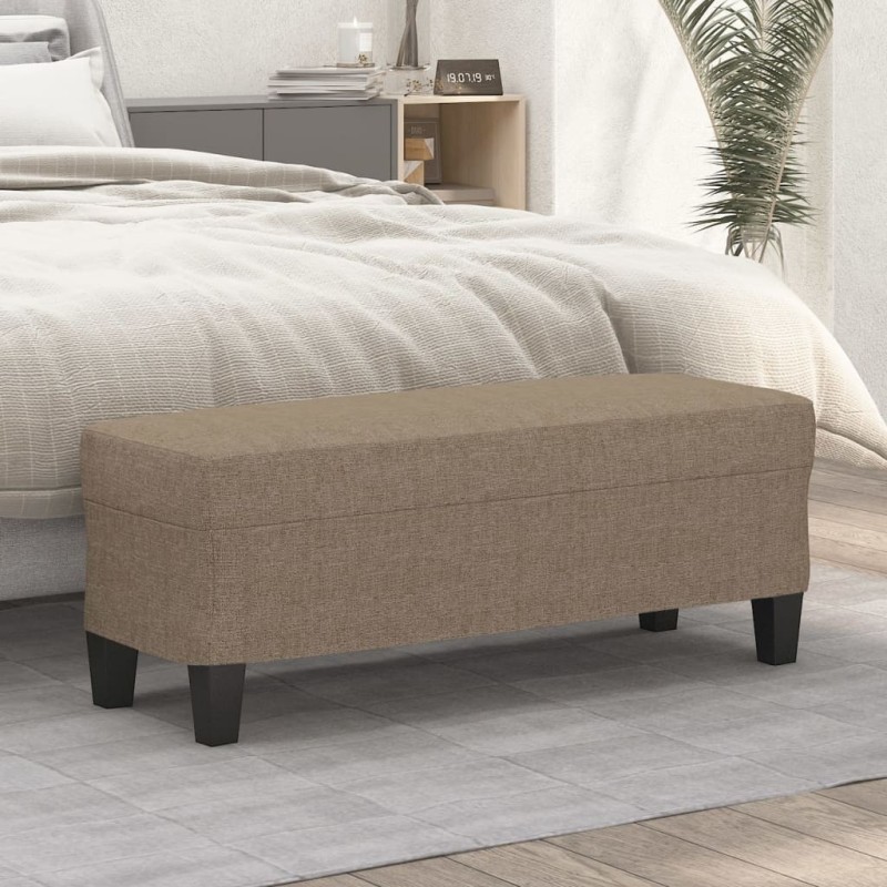 Banc Taupe 100x35x41 cm Tissu 557012557012