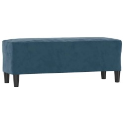 Banc Bleu 100x35x41 cm Velours 557016557016