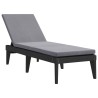 Chaise longue avec coussin anthracite 186x60x29 cm PP 557029557029