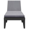 Chaise longue avec coussin anthracite 186x60x29 cm PP 557029557029