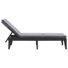 Chaise longue avec coussin anthracite 186x60x29 cm PP 557029557029