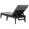 Chaise longue avec coussin anthracite 186x60x29 cm PP 557029557029