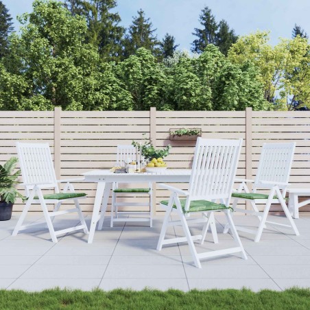 Coussins de chaise 4 pcs Vert et blanc 50 x 50 x 4 cm 557031557031