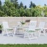 Coussins de chaise 4 pcs Vert et blanc 50 x 50 x 4 cm 557031557031