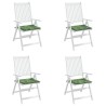 Coussins de chaise 4 pcs Vert et blanc 50 x 50 x 4 cm 557031557031