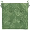 Coussins de chaise 4 pcs Vert et blanc 50 x 50 x 4 cm 557031557031