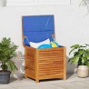 Boîte de rangement de jardin persiennes 60x50x56cm bois acacia 557032557032