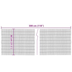 Clôture de jardin 300x80 cm roseau 557042557042