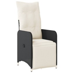 Chaises inclinables de jardin lot de 2 et table résine tressée 557045557045