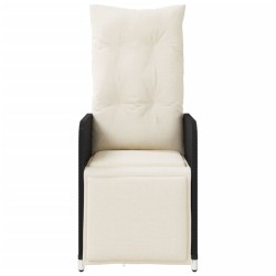 Chaises inclinables de jardin lot de 2 et table résine tressée 557045557045