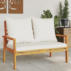 Canapé de jardin 120 cm avec coussin bois d'acacia massif 557062557062