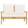 Canapé de jardin 120 cm avec coussin bois d'acacia massif 557062557062