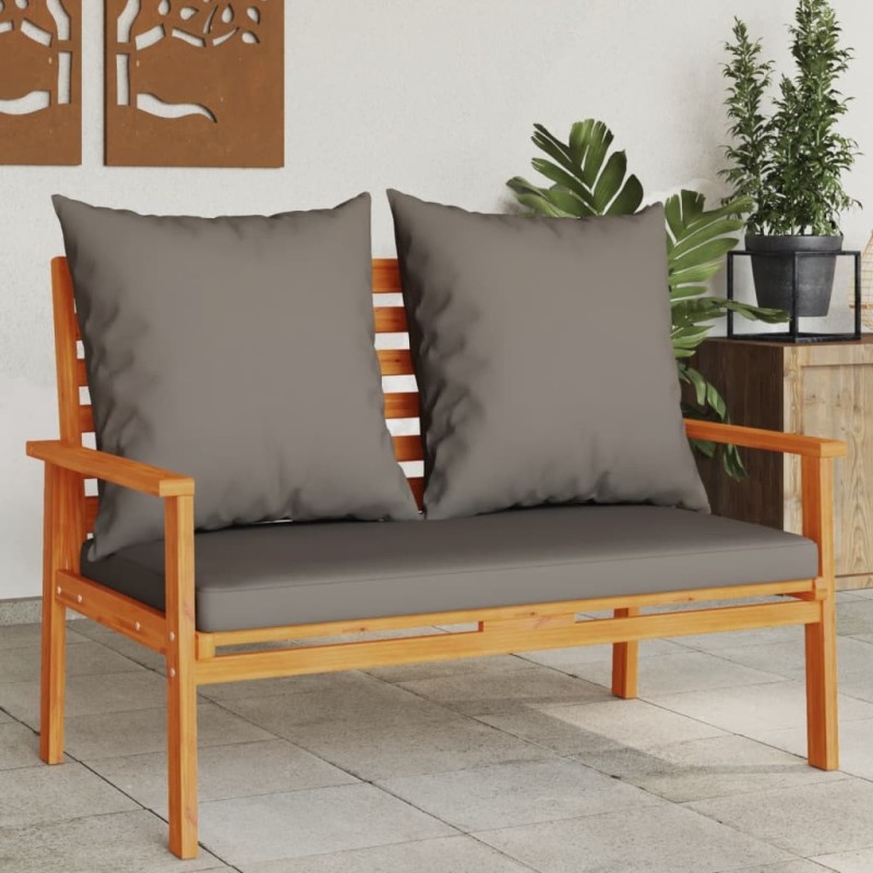 Canapé de jardin 120 cm avec coussin bois d'acacia massif 557063557063