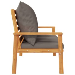 Canapé de jardin 120 cm avec coussin bois d'acacia massif 557063557063