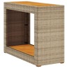Table d'appoint de jardin dessus en bois beige 100x40x75 cm 557068557068