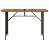 Table de jardin avec dessus en bois gris 110x68x70 cm rotin 557071557071