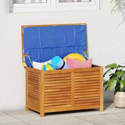 Boîte de rangement de jardin persiennes 90x50x56 cm bois acacia 557087557087